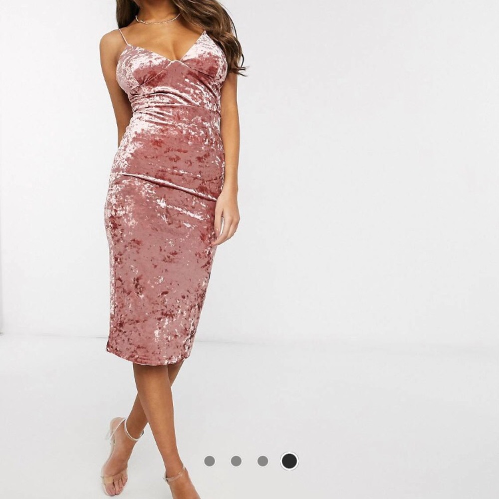 Club L London Crushed Velvet Cami Dress